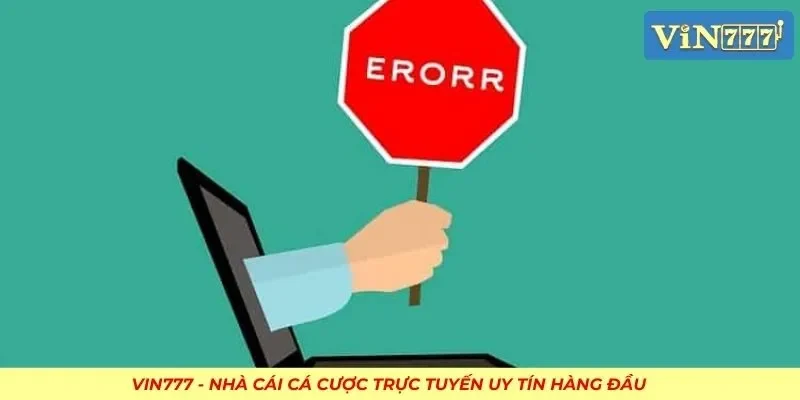 Lỗi khi thực hiện đăng nhập VIN777